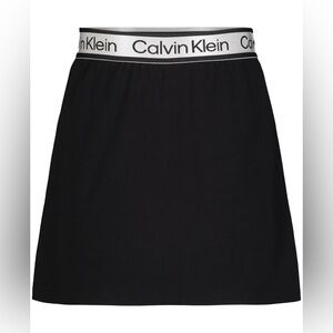 Calvin Klein Performance Girls Logo Waist Jersey Skater Skort in Black size XL